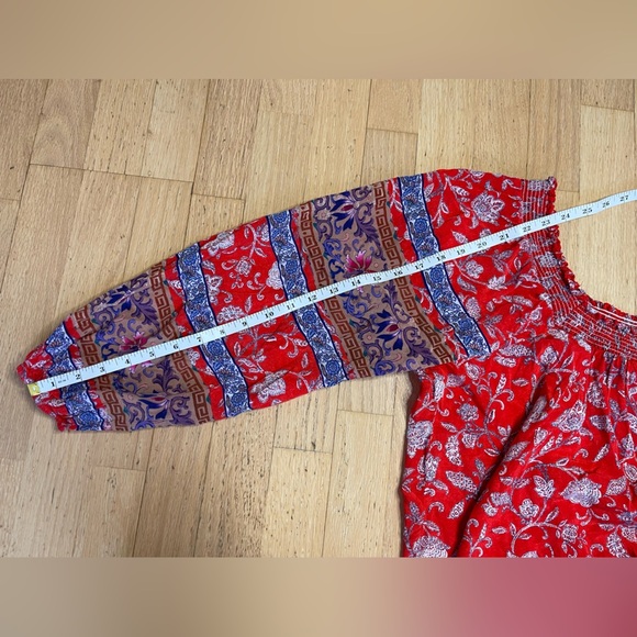 Tolani Off Shoulder Floral Print Blouse - Silky 100% Cupro, Flowly - Size M - Picture 8 of 10